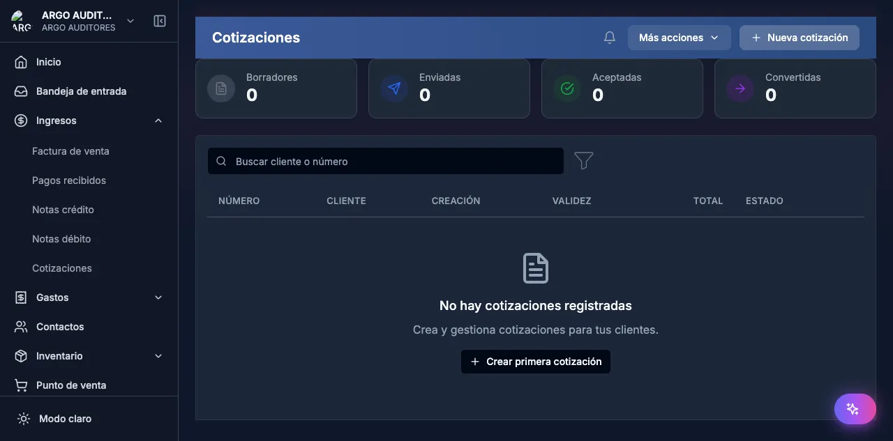 Cotizaciones desde el POS