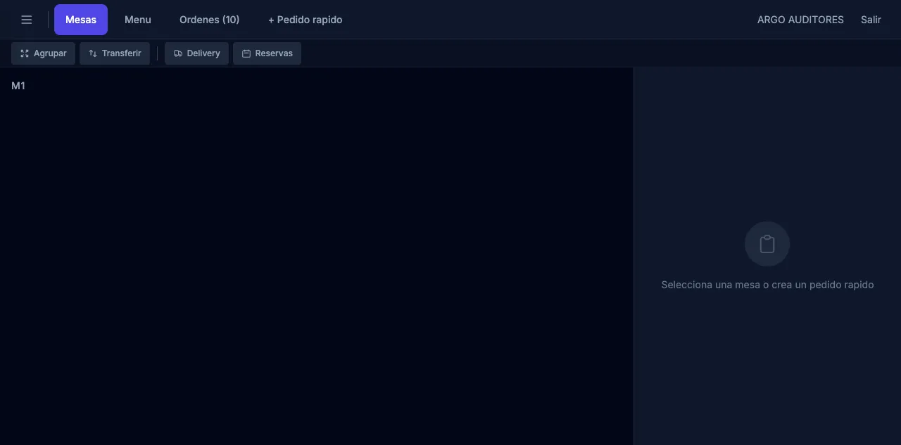 Modo restaurante del POS